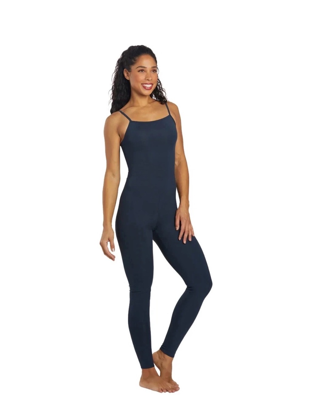 girlfriend collective Navy Blue Unitard Jumpsuit - S - Like new